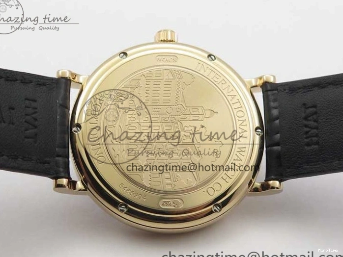 MIROTIME 0428 MoistureWicking Portofino Automatic RG IW356522 FKF 1:1 Best Edition Blue Dial on Black Croco Strap A 7109